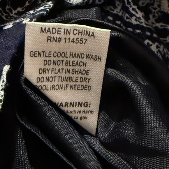 Anthropologie THML Navy, Red & White Embroidered Swing Dress Tassel Accents Med - Picture 10 of 14